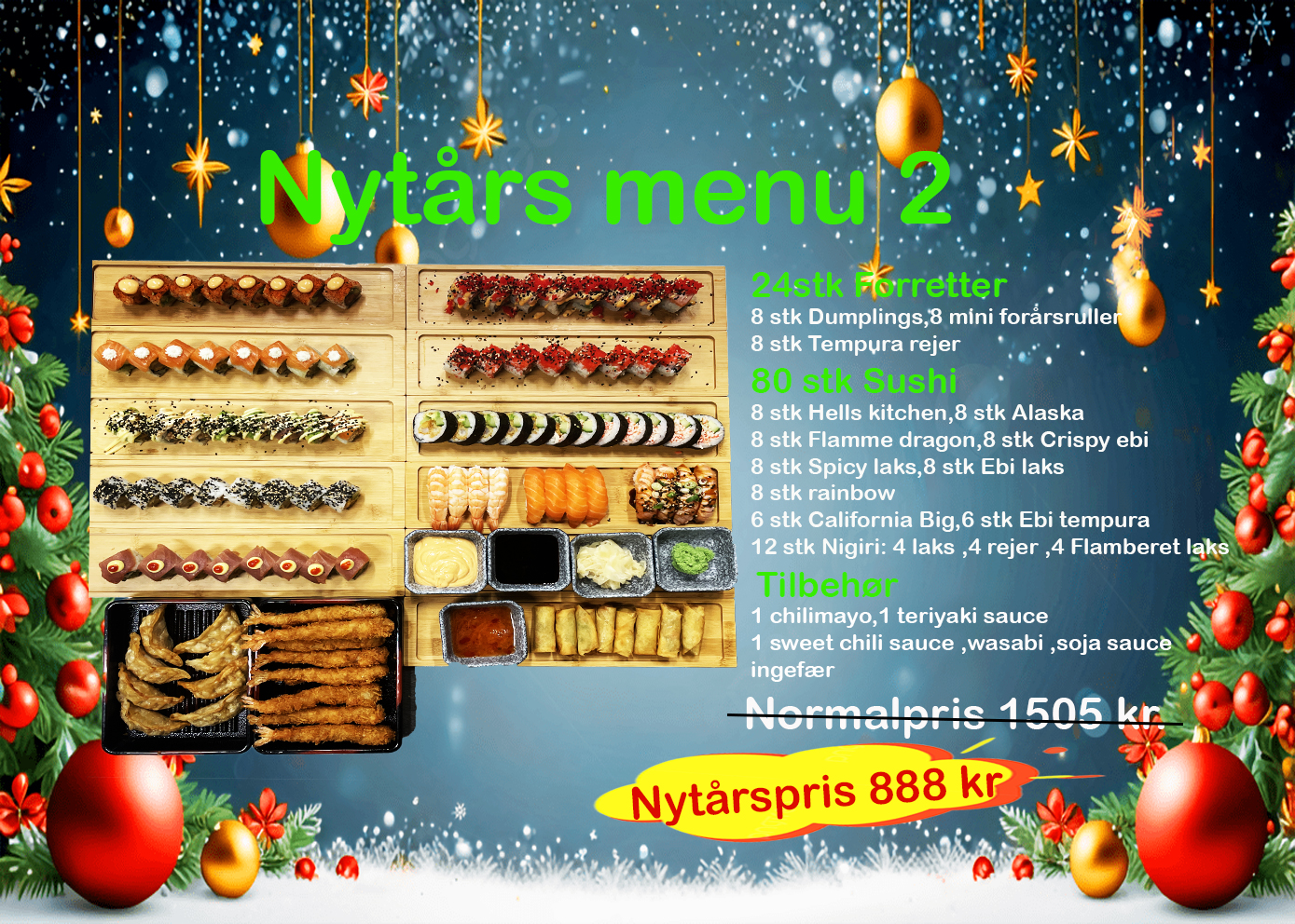 nytårsmenu2-2026 Nytårs menu 2 (4-5 personer) - Billede 1