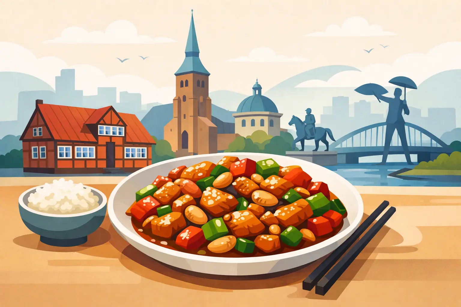 Kung Pao Chicken i Odense med frit valg